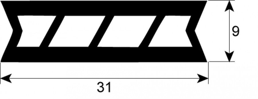 tray rack trolley gasket profile 4075 L 645mm