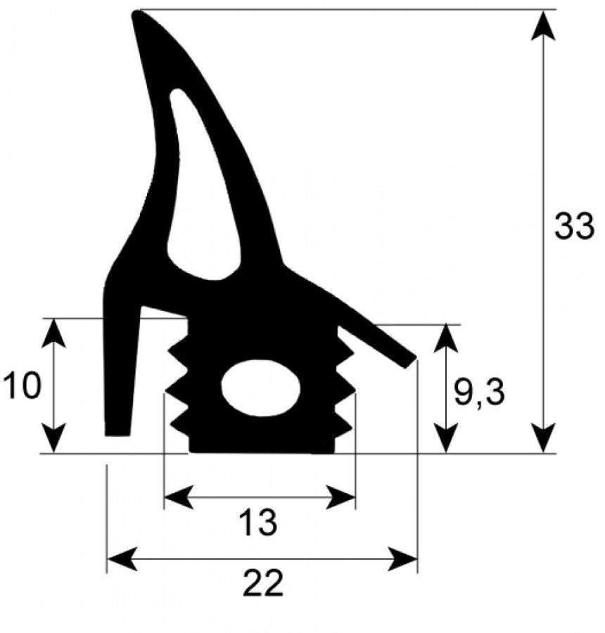door seal profile 2690 L 2275mm
