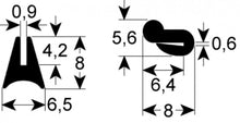 window gasket profile 1625/1876 suitable for UNOX L 2x4m