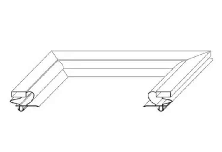 Garnitura frigo profil 9012 - 9333, intre canale 327x564mm, ext. 337x574mm