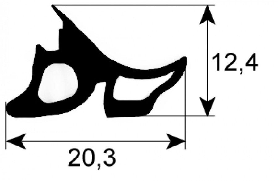 door seal profile 2480 L 1880mm Qty 1 suitable for CONVOTHERM