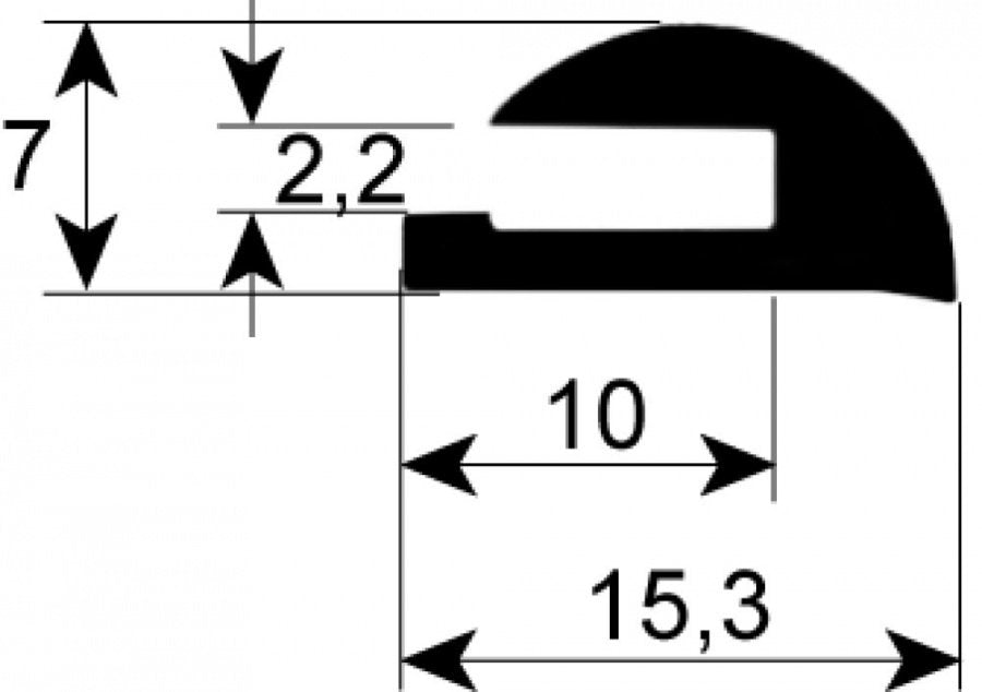 window gasket profile 1883 Qty by meter