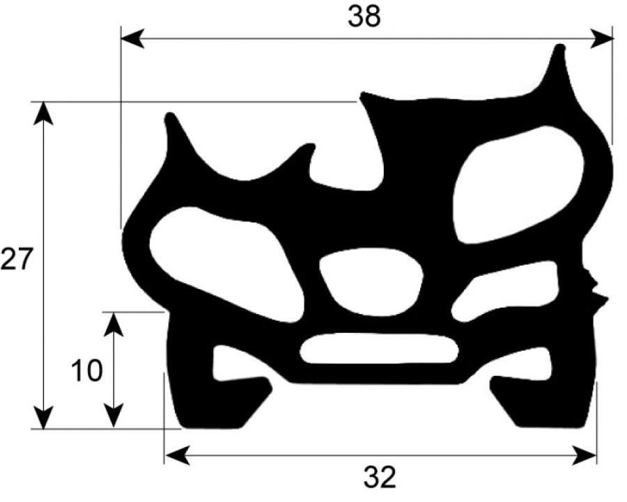 Garnitura termica pentru carucior, profil 4110,  L 712 mm - 901396