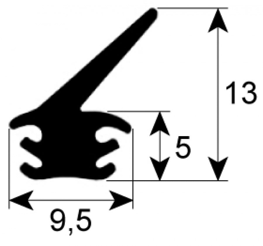 door seal profile 2709 L 1270mm suitable for Rieber