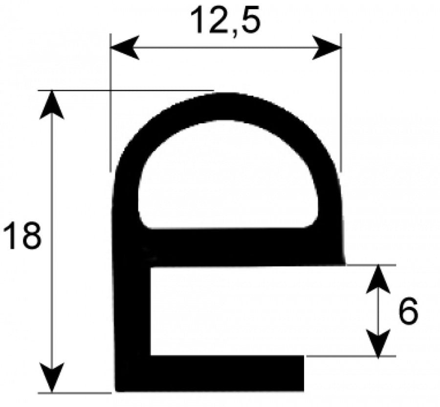 door seal profile 2225 perimeter 2530mm suitable for BOURGEOIS