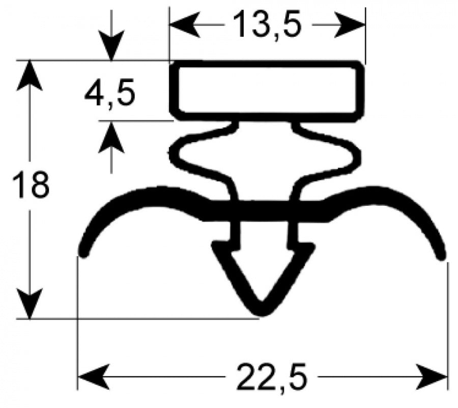 refrigeration gasket profile 9171 W 770mm H 1830mm plug size