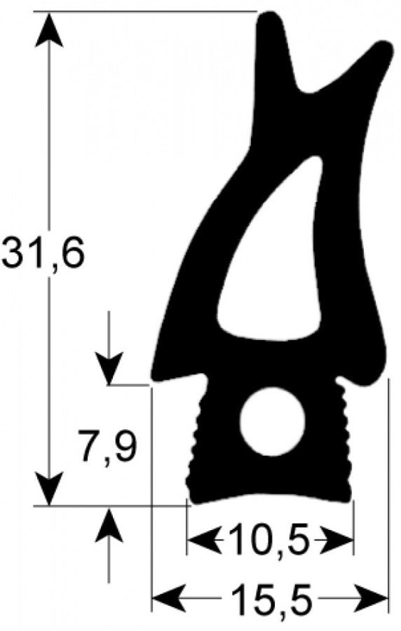 Garnitura usa cuptor cu dimensiuni exterioare 1495 x 485 mm, termorezistenta - 901438