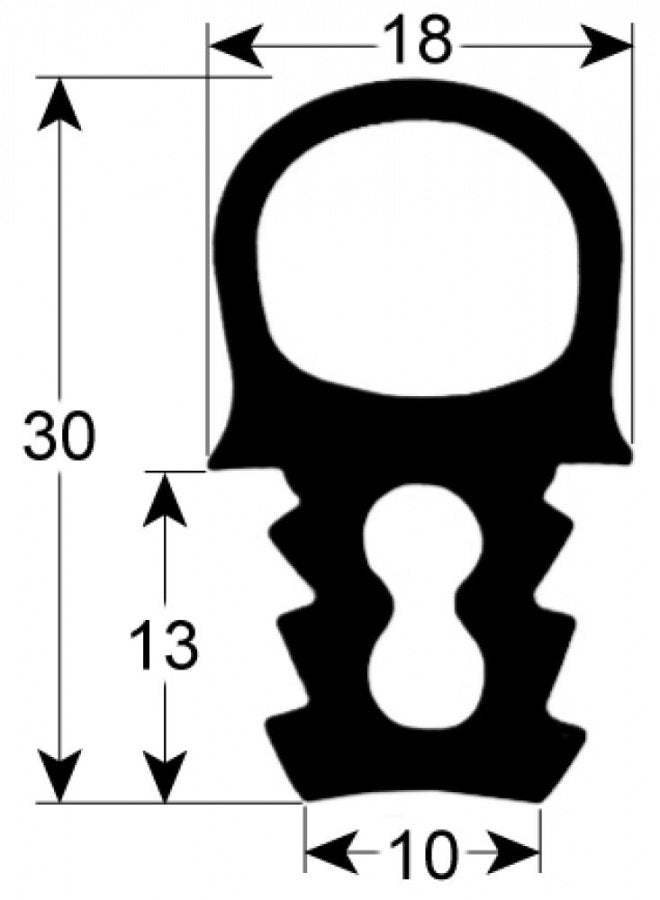 door seal profile 2073 W 490mm L 560mm external size Qty 1 suitable for HOUNO 1.06-99