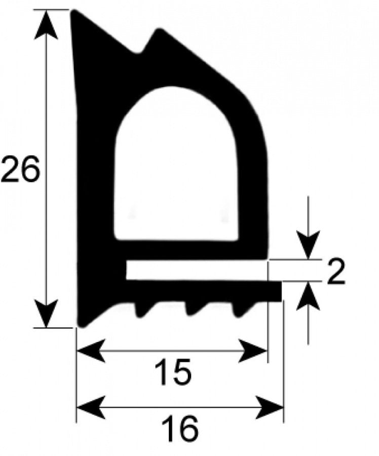 door seal profile 2241 Qty by meter