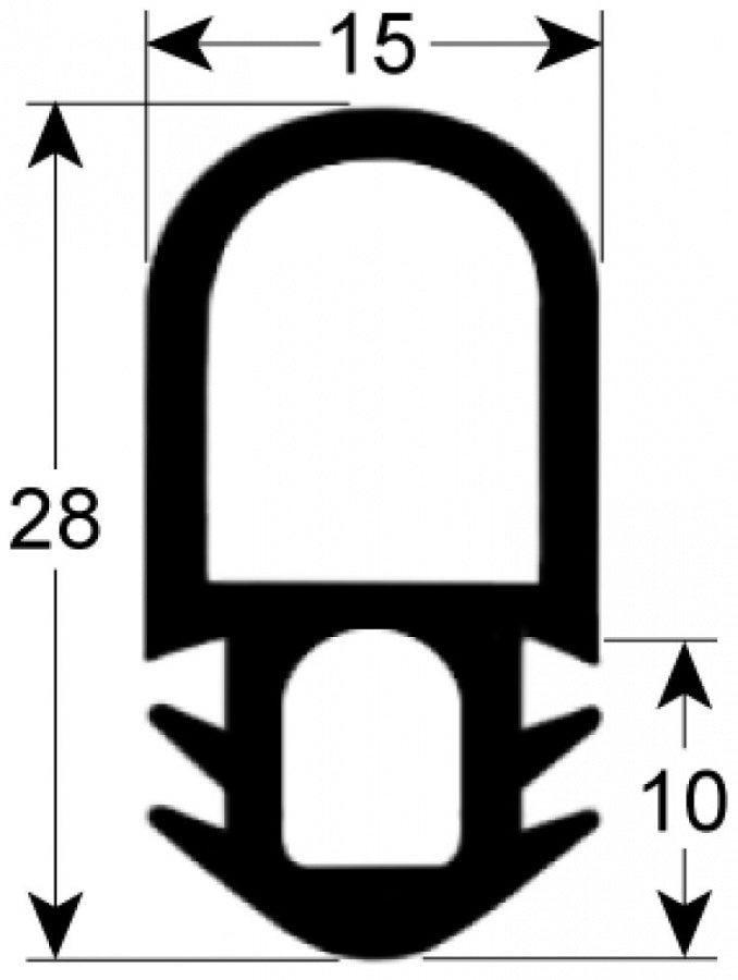 Garnitura usa cuptor, profil 2052, L 620 x 505 mm, masurat exterior - 901461