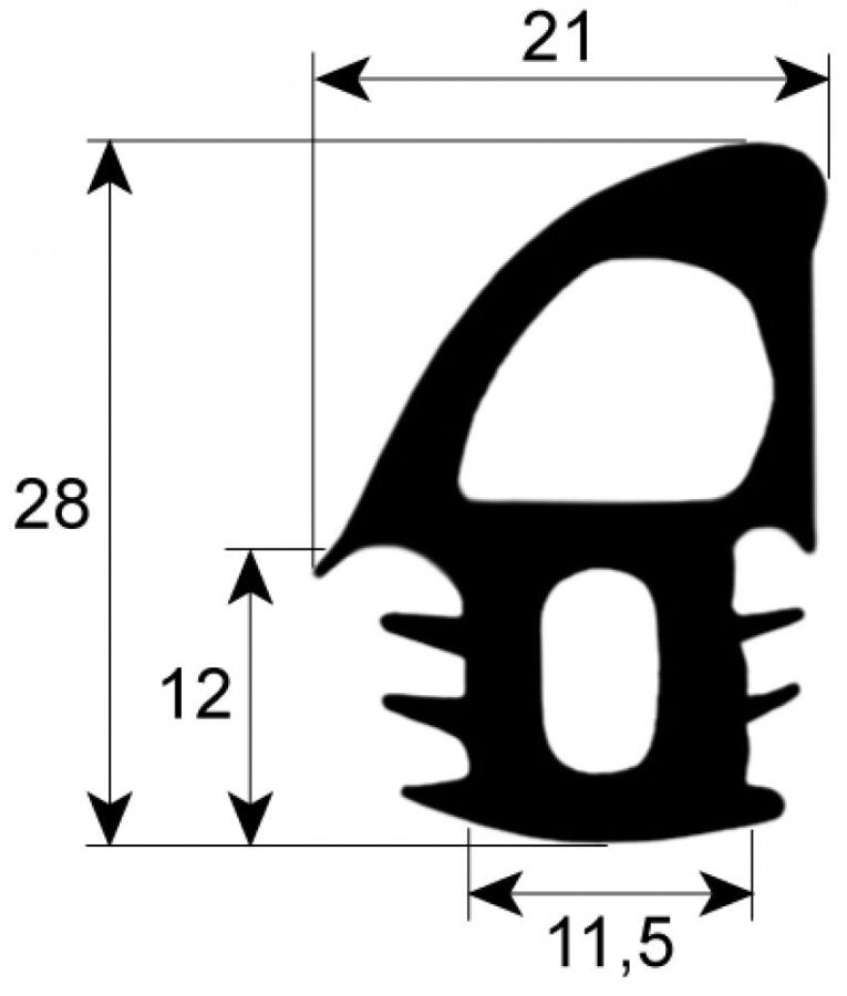 door seal profile 2695 perimeter 2520mm