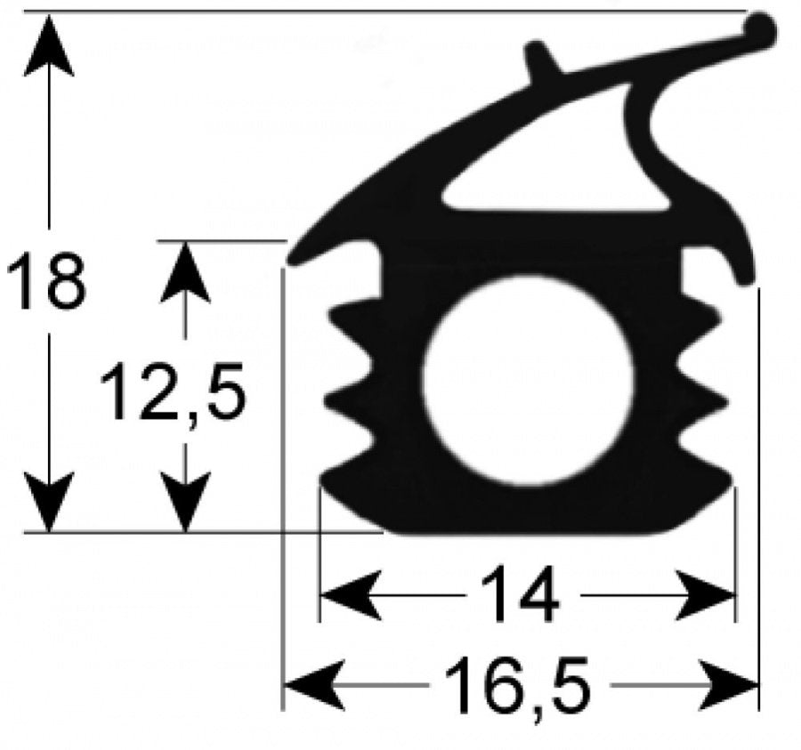 door seal profile 2762 W 474mm L 634mm external size Qty 1 suitable for ELECTROLUX