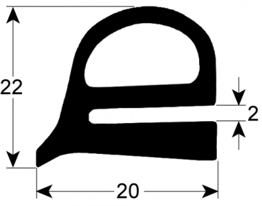 door seal profile 2228 Qty by meter