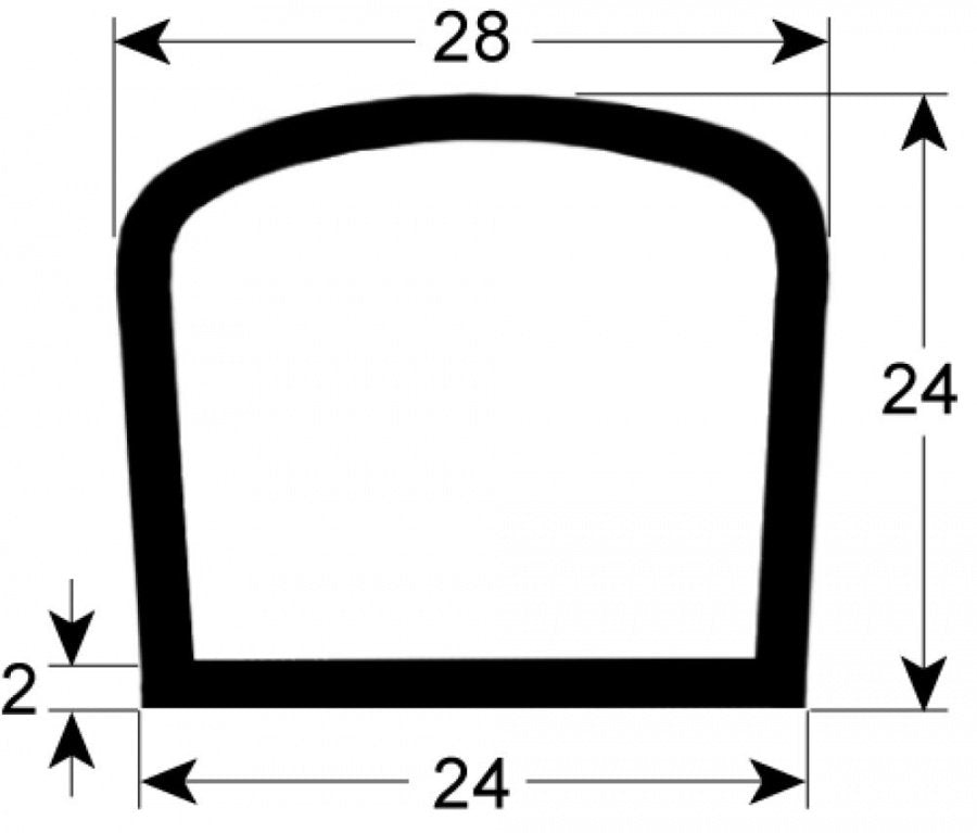 door seal profile 2200 W 510mm L 650mm external size Qty 1