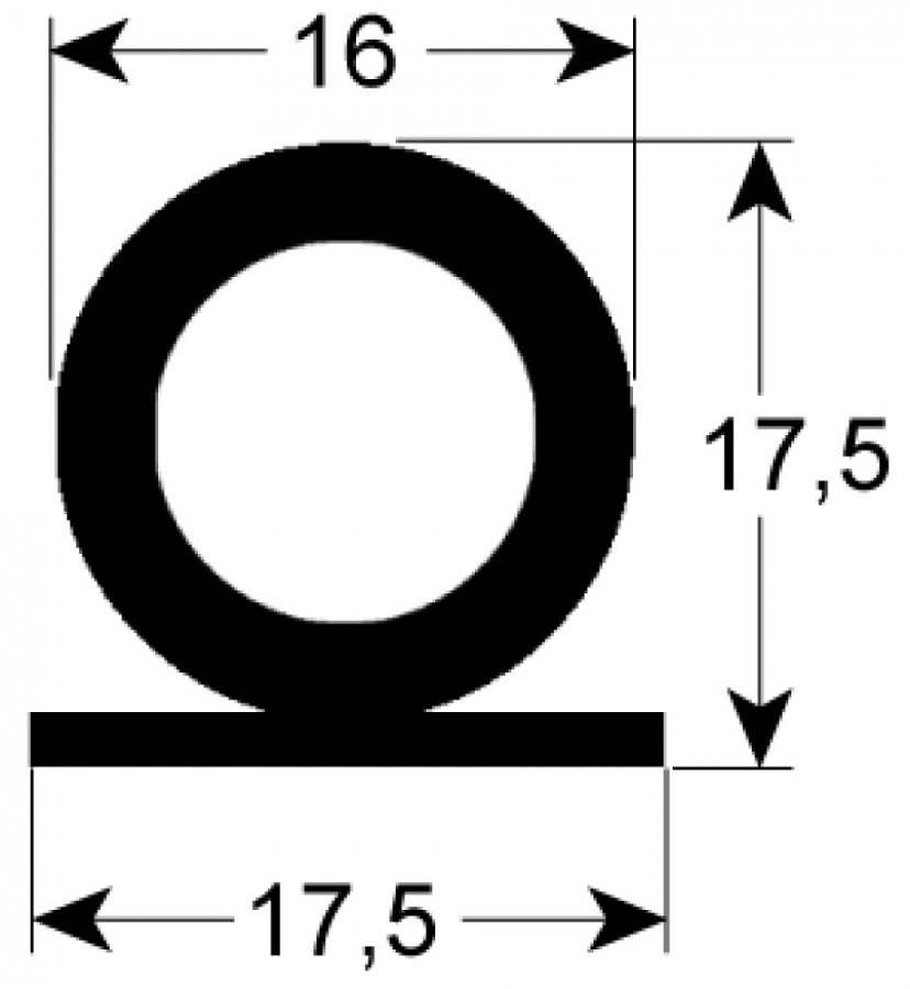 door seal profile 2952 Qty by meter suitable for CAPIC