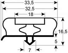 refrigeration gasket profile 9800 W 640mm L 725mm plug size