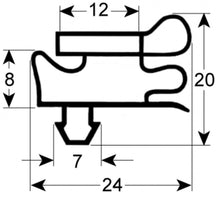 Garnitura frigo profil 9042, dimensiuni pe sant 575 x 1610 mm - 901656