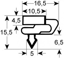 refrigeration gasket profile 9156 W 420mm L 785mm plug size Qty 1 pcs