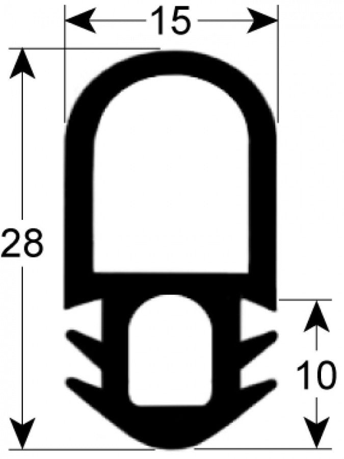door seal profile  W 615mm L 755mm external size