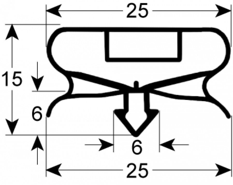 refrigeration gasket profile 9195 W 755mm L 420mm plug size