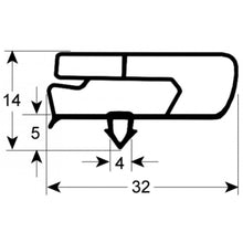 refrigeration gasket profile 9797 W 525mm L 1325mm plug size
