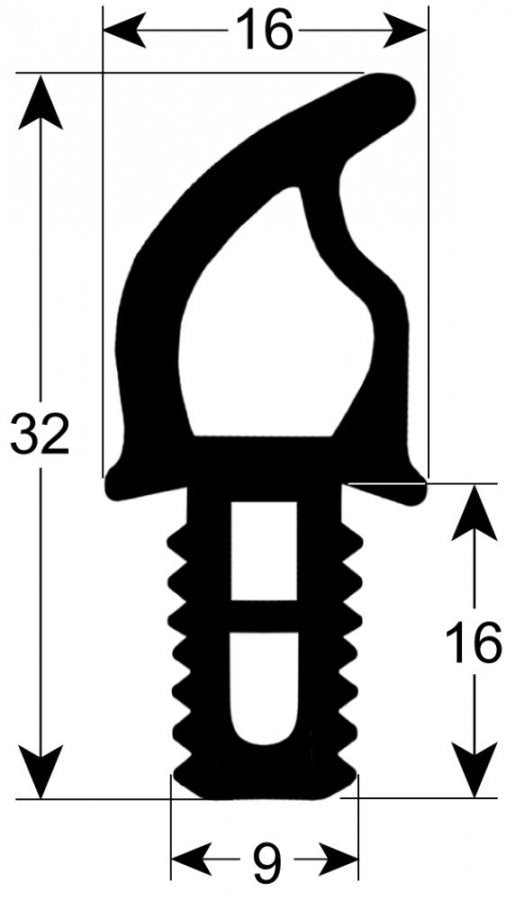 door seal profile 2744 Qty by meter