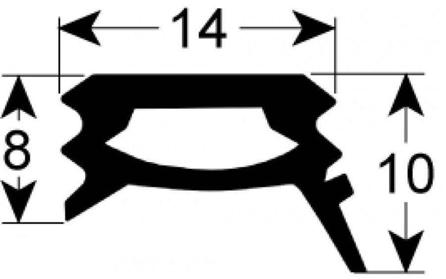 door seal L 445mm W 560mm rubber