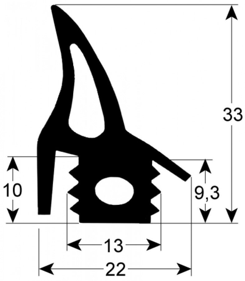 Garnitura usa cuptor Eloma, profil 2690, L 2920 mm - 901821