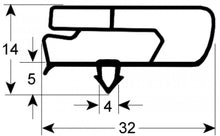 refrigeration gasket profile 9797 W1 410mm L1 1490mm external size W 385mm L 1465mm plug-in