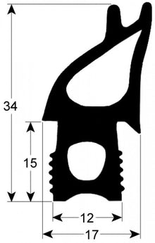 door seal profile 2735 W 495mm L 1470mm outer plug size suitable for HOUNO