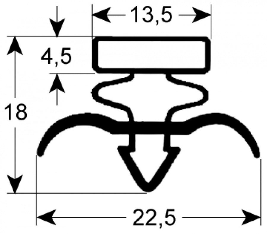 refrigeration gasket profile 9171 W 526mm L 1420mm plug size suitable for FOSTER