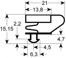 refrigeration gasket profile 9010 W 1632mm L 661mm plug size