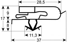 garnitura frigider profil 9146 L 630mm L 1500mm mărime inserție