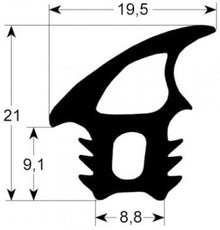 Garnitura termica usa cuptor profil 2770, L 5000 mm - 902165