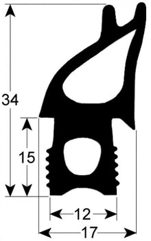 garnitura usa profil 2735 L 491mm L 947mm diametru exterior al inserției P 1