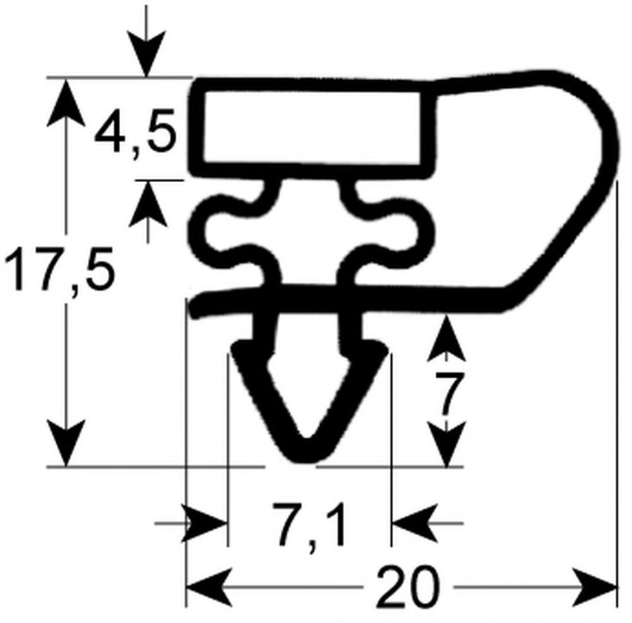 garnitura frigider profil 9153 L 420mm L 491mm mărime inserție