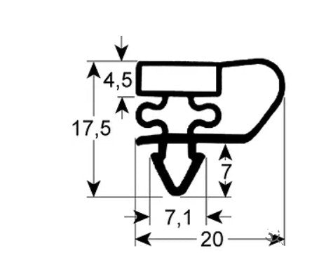 Garnitura frigo profil 9153, dimensiuni pe sant 453 x 593 mm - 902720