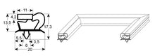 Garnitura frigo semi usa 680x545mm intre canale, dimensiuni exterioare 690x555mm, profil garnitura 9048