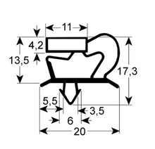 Garnitura frigo semi usa 680x545mm intre canale, dimensiuni exterioare 690x555mm, profil garnitura 9048