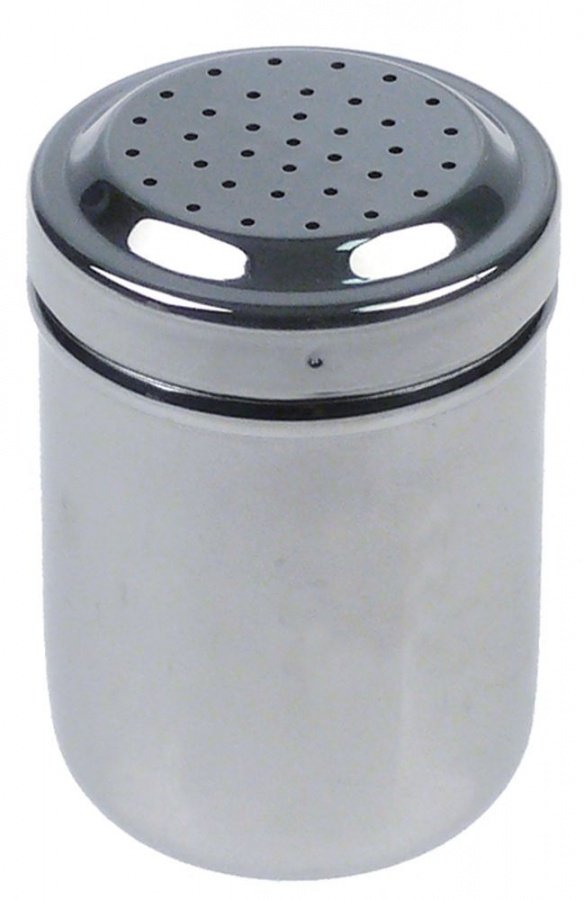 cocoa dredger stainless steel ø 55mm H 81mm hole ø 1,5mm capacity 140g capacity 5oz
