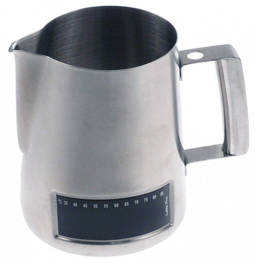 Cana - lattiera din INOX cu termometru, 1 litru, ø 115 mm, H 135 mm - 960032