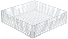 Cos spalare tacamuri L 500 x 500 mm, H 130 mm, otel plastifiat, ochiuri mici - 970074