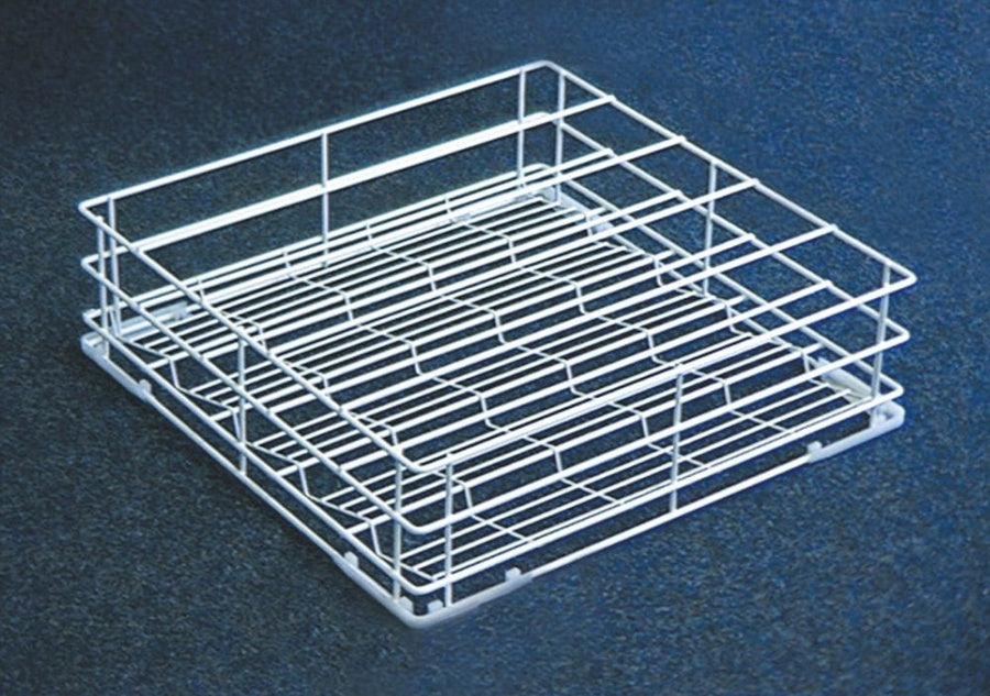 Cos pentru pahare 500 x 500 mm, H 140 mm, cu 5 randuri latime 90 mm - 970075
