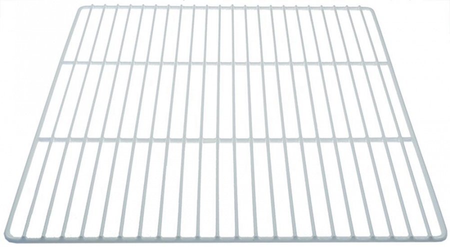 Grilaj - raft frigider GN 2/1, dimensiuni 650 x 530 mm, din otel plastifiat alb - 970126