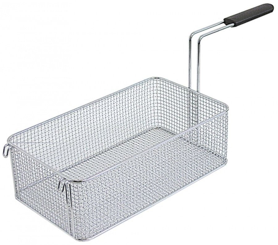 fryer basket L1 375mm W1 215mm H1 120mm chrome-plated steel