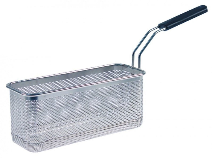 pasta basket L1 300mm W1 115mm H1 125mm H3 235mm stainless steel