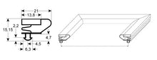 Garnitura frigo, profil 9704, L 635x395mm, masurat intre canale - 9704395635