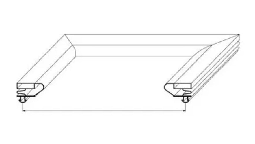 Garnitura frigo, profil 9704, L 635x395mm, masurat intre canale - 9704395635