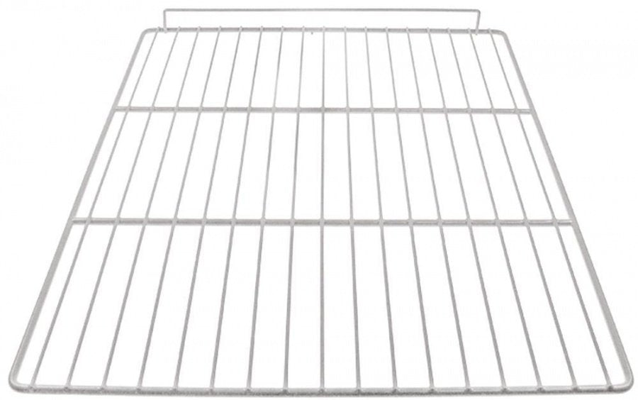 Grilaj - raft frigider GN 2/1, dimensiuni 650 x 530 mm, cu opritor, din otel plastifiat alb - 970556