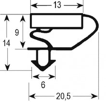 refrigeration gasket profile 9703 W 281mm L 424mm plug size